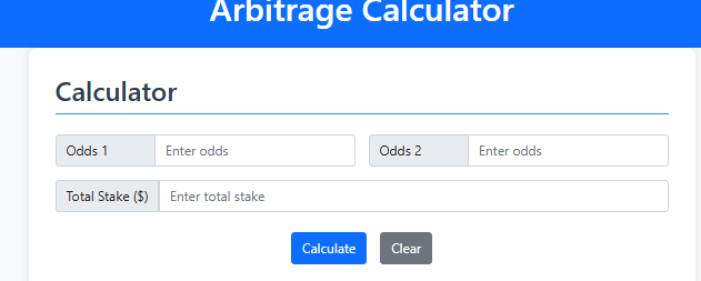 Arbitrage Calculator